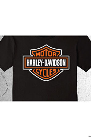 Harley Davidson Orange Bar Motorcycle Tişört Çocuk T-shirt