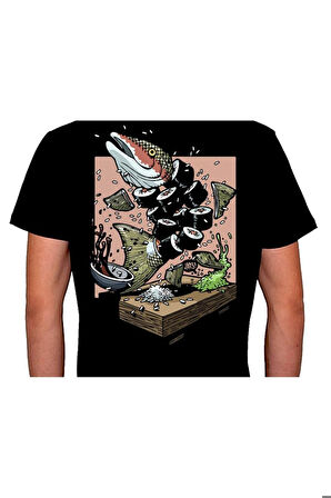 Fish Sushi Suşi Japan Rice Tişört Unisex T-shirt