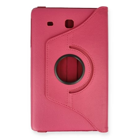 BŞK VİRGO Samsung Galaxy T560 Tab E 9.7 Kılıf 360 Tablet Deri Kılıf - Pembe BSK2026