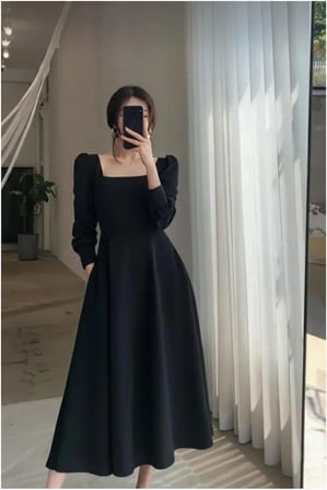 BŞK VİRGO Kare Elbise Kollu Midi Yaka Uzun · Renk: Mor · Beden: M BSK2026