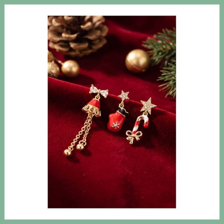 Bşk Virgo Christmas Koleksiyonu Zirkon Taşlı Yılbaşı Küpe BSK2026