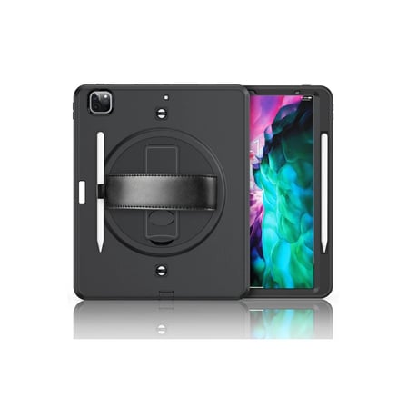 BŞK VİRGO iPad Pro 12.9 (2021) Kılıf Strap-C Otterbox Tablet Kapak - Siyah BSK2026