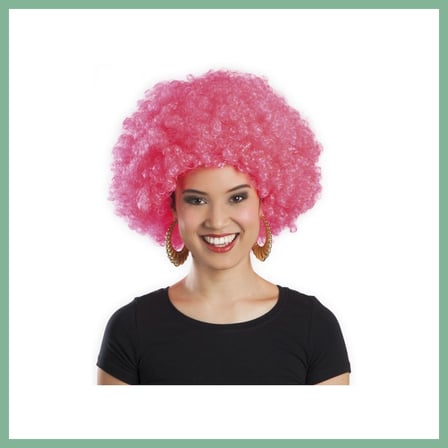 Bşk Virgo Pembe Renk Kıvırcık Afro Bonus Peruk BSK2026