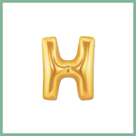 Bşk Virgo H Harf Folyo Balon Altın Renk 40 inç BSK2026