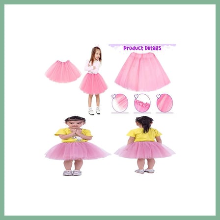 Bşk Virgo Pembe Renk Tütü Etek Bale Eteği Gösteri Eteği Çocuk Bebek Boy BSK2026
