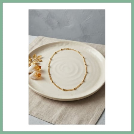 Bşk Virgo CM Top Zincirli Gold Renk 50 cm Kadın Kolye BSK2026