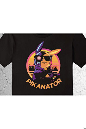Pikanator Pikachu Retro Tişört Çocuk T-shirt