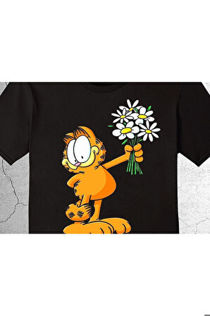 Garfield Brave Cat Kedi Çizgi Film Tişört Çocuk T-shirt