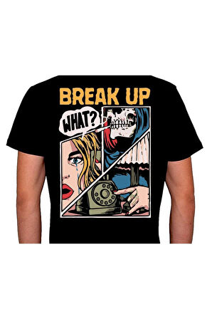 Break Up Phone Girl Skull Tişört Unisex T-shirt