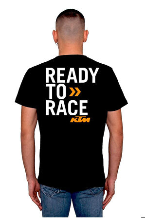Ktm Race To Ready Motorsiklet Süpermotor Logo Tişört Unisex T-shirt