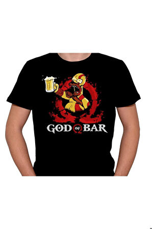 God Of War Simpson's God Of Bar Tişört Unisex T-shirt
