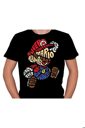 Super Mario Game Ateri Kaset Tişört Unisex T-shirt