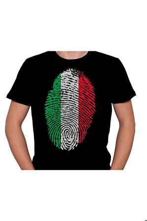 Italya Finger Italy Parmak Izi Tişört Unisex T-shirt