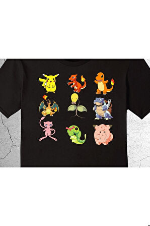 Pokemon All Characters Pikachu Tişört Çocuk T-shirt