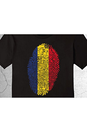 Romania Finger Romanya Parmak Izi Tişört Çocuk T-shirt