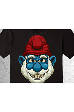 Şirinler Şirin Baba Red Beard Tişört Çocuk T-shirt