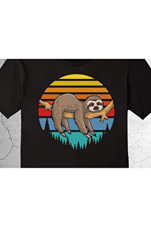 Rakun Uykucu Rackun Retro Tişört Çocuk T-shirt