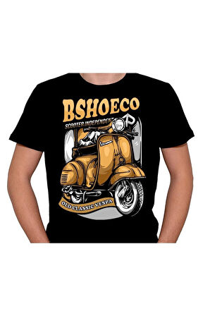 Vespa Motor Bshoece Scooter Motorsiklet Tişört Unisex T-shirt