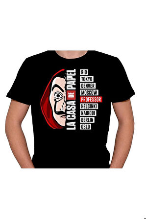 La Casa De Papel Professor Mask Tişört Unisex T-shirt