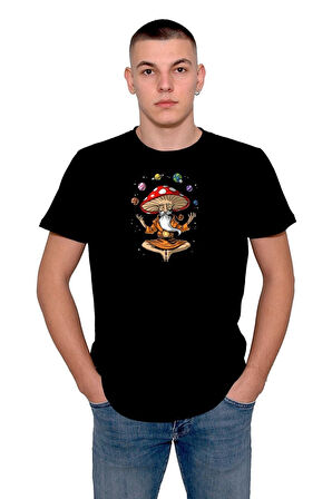 Magic Mushroom Buddha Yoga Aum Oum Çakra Tişört Unisex T-shirt