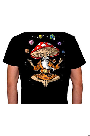 Magic Mushroom Buddha Yoga Aum Oum Çakra Tişört Unisex T-shirt