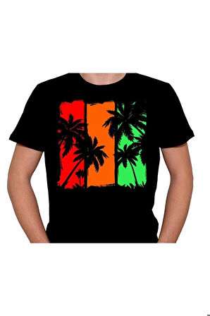 Palmiye Yaz Summer Deniz Kum Güneş Holiday Tişört Unisex T-shirt