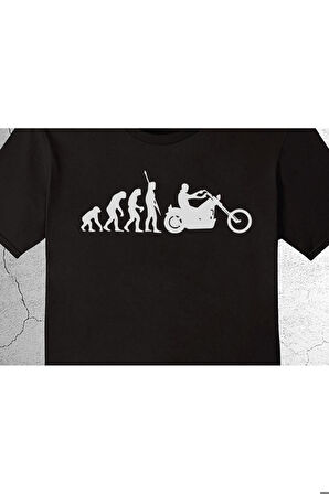 Motorcycle Human Evolution Motorcycle Car Stickers Tişört Çocuk T-shirt