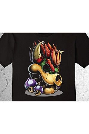 Super Mario Bölüm Sonu Canavarı Mantar Mushroom Tişört Çocuk T-shirt