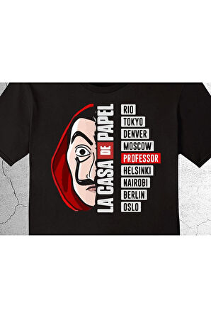 La Casa De Papel Professor Mask Tişört Çocuk T-shirt