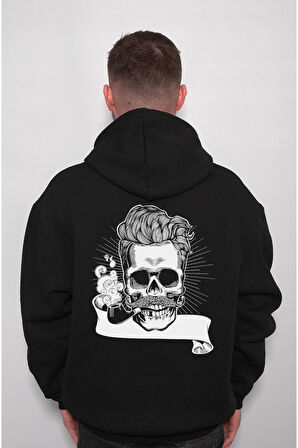 Kuru Kafa Skull Pipo Sweatshirt Unisex Kapüşonlu Hoodie