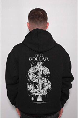 Tree Dollar Ağaç Salıncak Sweatshirt Unisex Kapüşonlu Hoodie