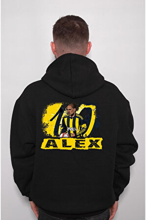 Alex De Souza Efsane Legend 10 Sweatshirt Unisex Kapüşonlu Hoodie