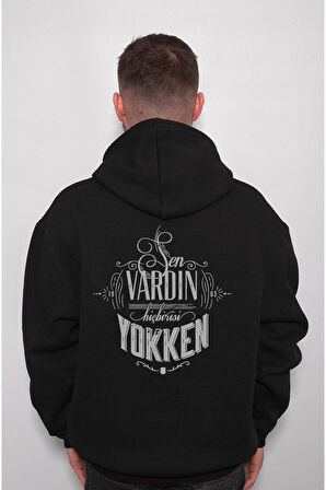 Sen Vardın Kartal Kara Kartal Eagle Sweatshirt Unisex Kapüşonlu Hoodie