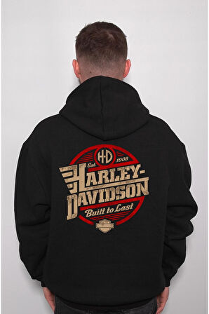 Harley Davidson Motorcycle Orange Bar Sweatshirt Unisex Kapüşonlu Hoodie