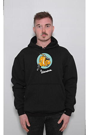 Vespa Motor's Scooter Sweatshirt Unisex Kapüşonlu Hoodie