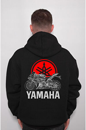 Yamaha R25 Motosiklet Motorcycle Sweatshirt Unisex Kapüşonlu Hoodie