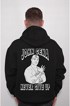 Never Give Up John Cena Sweatshirt Unisex Kapüşonlu Hoodie