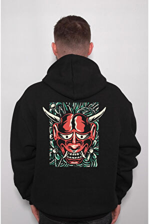 Devil Şeytan Japanese Retro Sweatshirt Unisex Kapüşonlu Hoodie