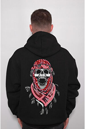 Arabic Skull Kuru Kafa Arabia Qatar Sweatshirt Unisex Kapüşonlu Hoodie