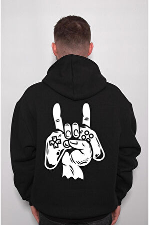 Rock'n Roll Game Play Playstation Sweatshirt Unisex Kapüşonlu Hoodie
