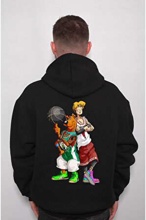 Scooby Doo Shagge Basketbol Hippi Sweatshirt Unisex Kapüşonlu Hoodie