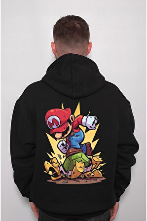 Super Mario Game Ateri Winner Sweatshirt Unisex Kapüşonlu Hoodie