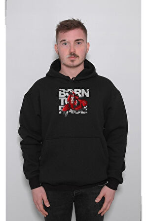 Born To Race Vespa Motor Sweatshirt Unisex Kapüşonlu Hoodie