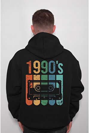 Doksanlar Kaset Müzik Kalem Sweatshirt Unisex Kapüşonlu Hoodie