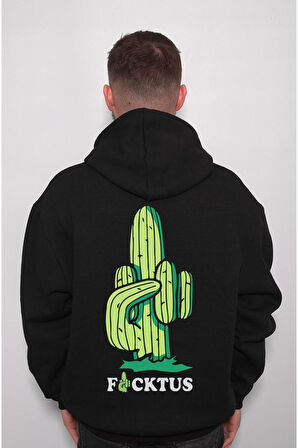 Fcktüs Kaktüs Argo Orta Parmak Sweatshirt Unisex Kapüşonlu Hoodie