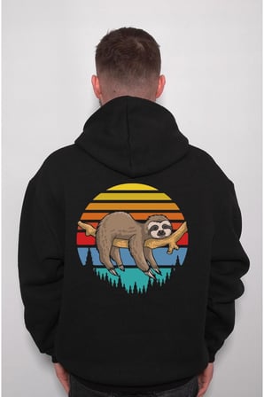 Rakun Uykucu Rackun Retro Sweatshirt Unisex Kapüşonlu Hoodie