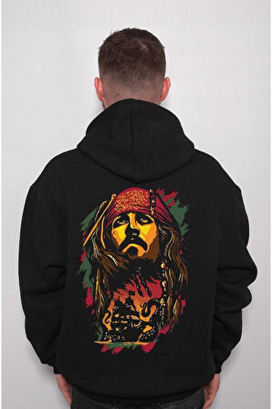Kaptan Jack Sparrow Karayip Korsanları Sweatshirt Unisex Kapüşonlu Hoodie