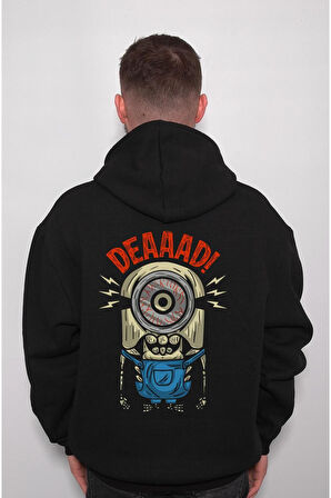 Minions Dead Minyon Tek Gözlü Sweatshirt Unisex Kapüşonlu Hoodie