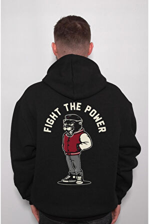 Fight The Power Güçle Savaş Korma Animal Sweatshirt Unisex Kapüşonlu Hoodie