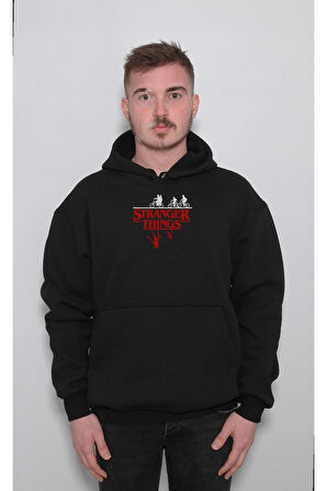 Stranger Things Welcome To The Upside Down Sweatshirt Unisex Kapüşonlu Hoodie